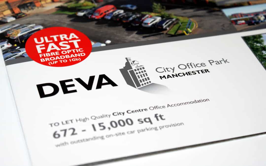 Leading property marketing agency, Creativeworld, create new marketing material for Deva City Office Park, Manchester
