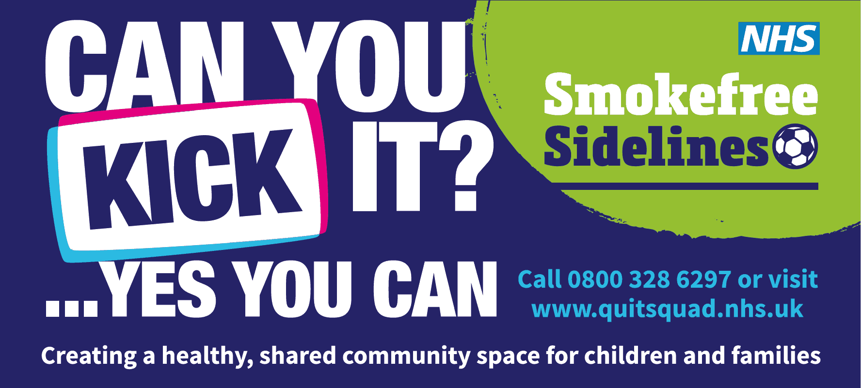 Can you kick it? Quit Squad Smokefree Sidelines