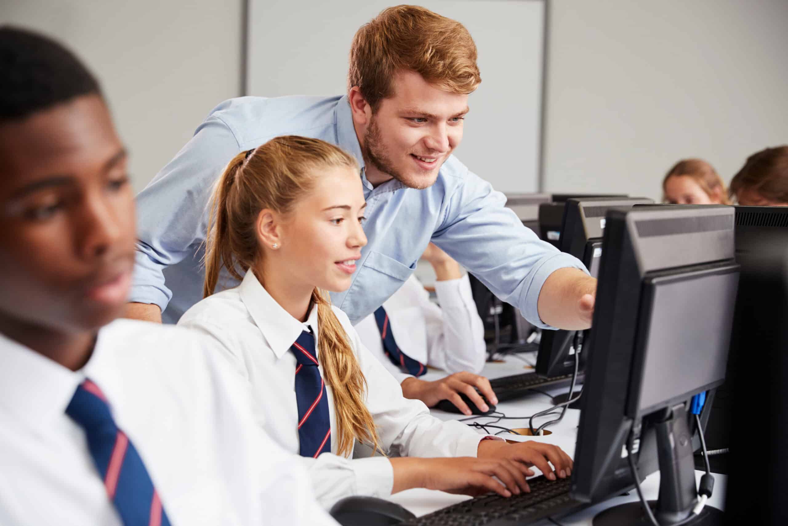 school internet safety stock photo