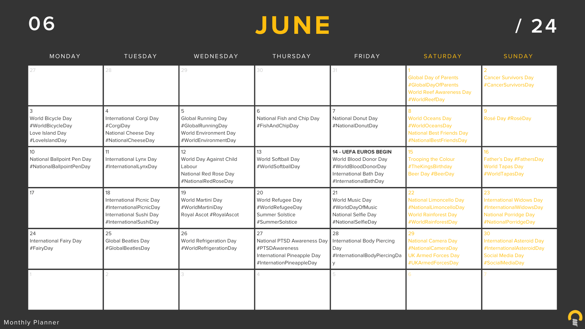 June Calendar