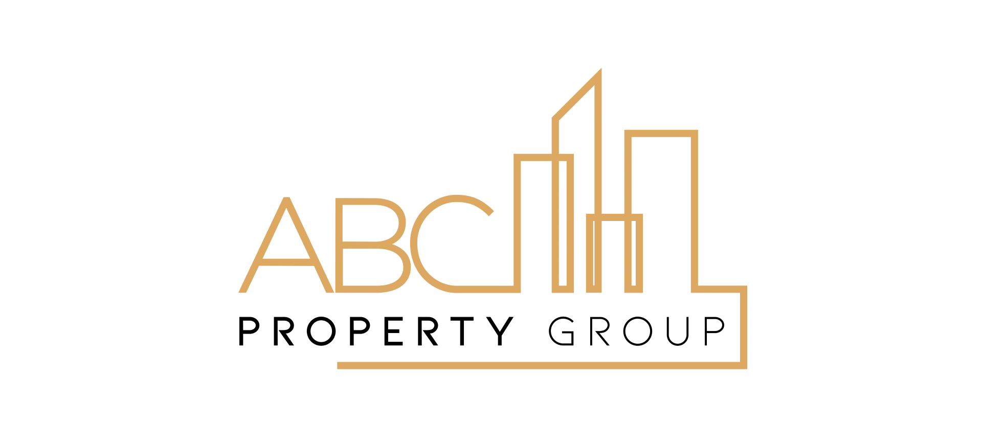 ABC logo with building outlines