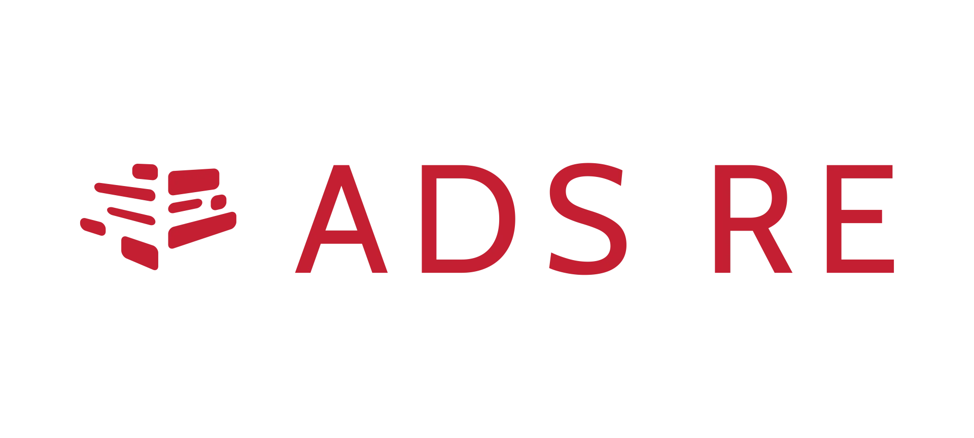 Leads Re logo with red geometric design