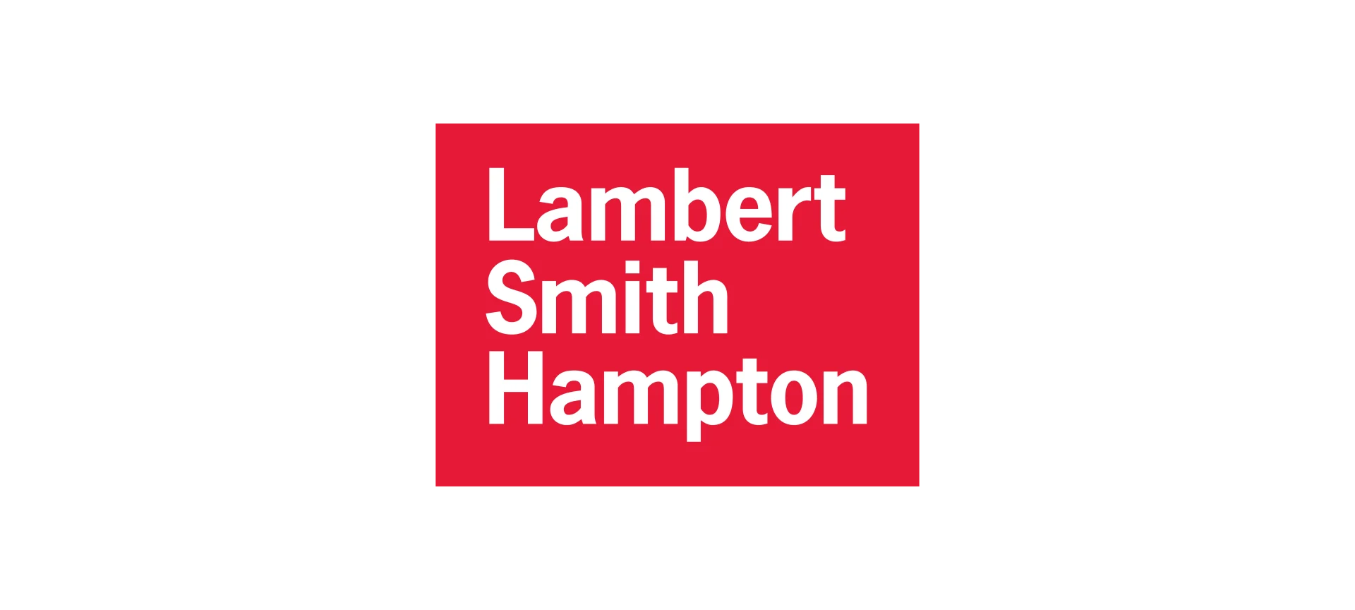 Lambert Smith Hampton logo on red background