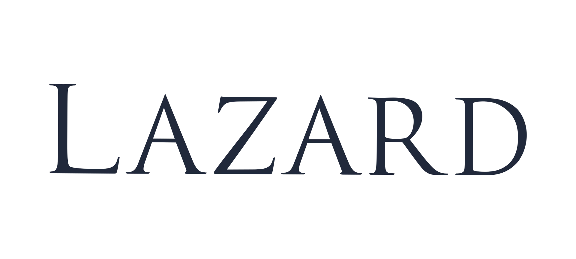 Lazard company logo in dark blue