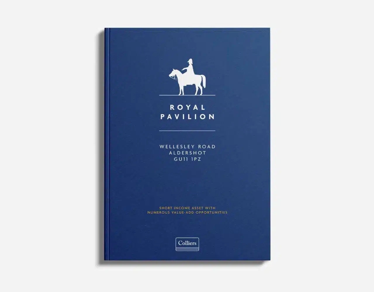 Royal Pavilion brochure cover, blue design.