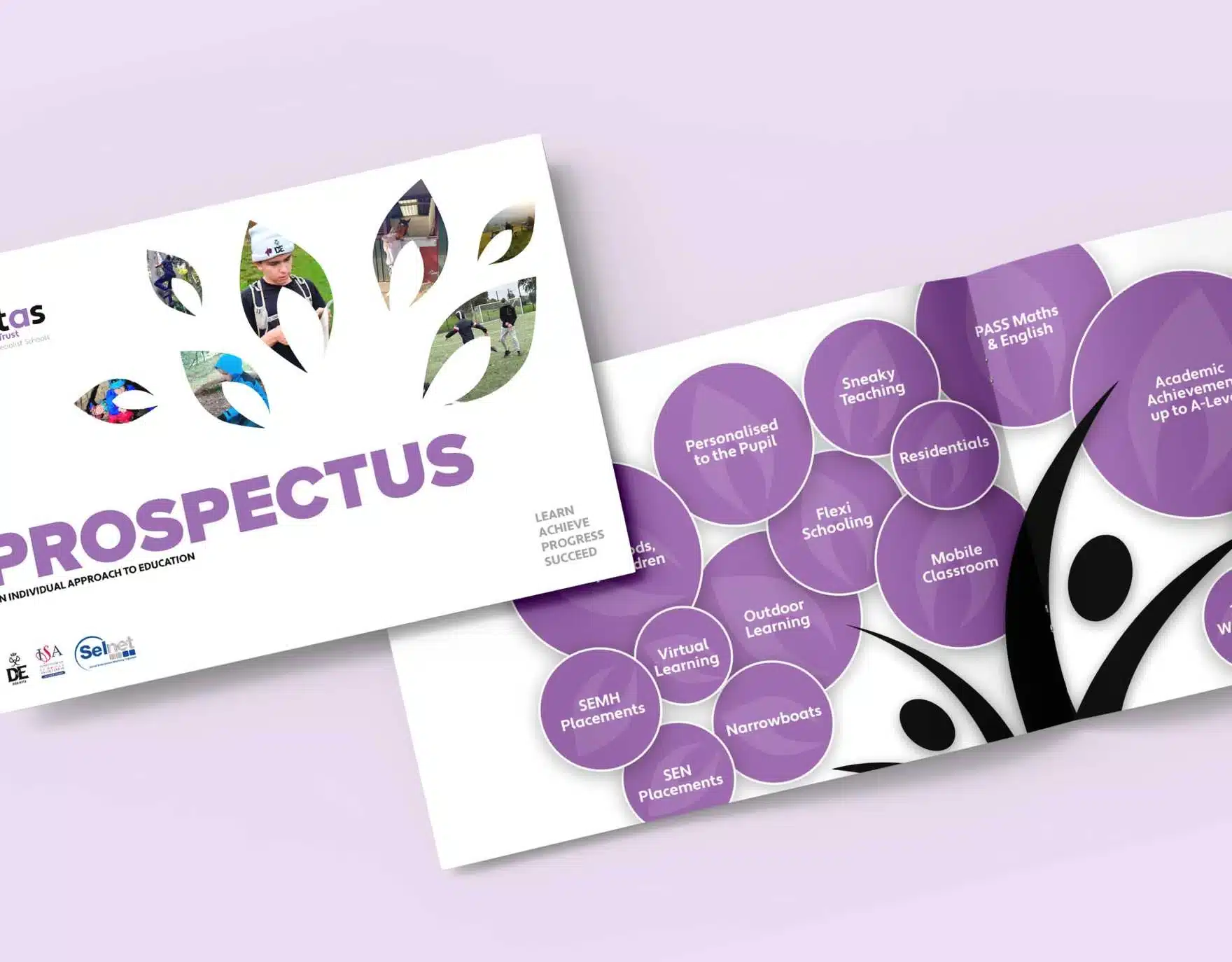 Educational prospectus with dynamic layout