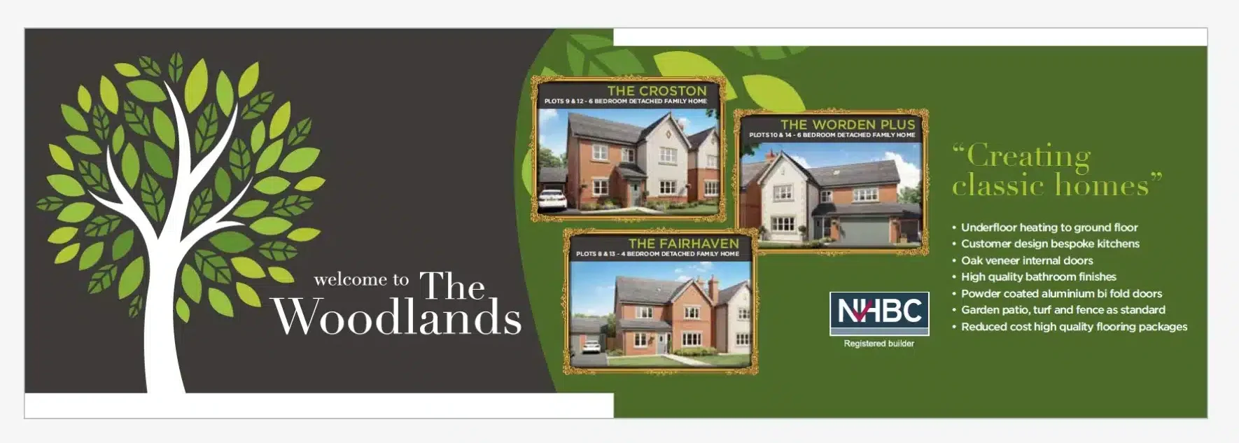 The Woodlands new-build homes promotional banner