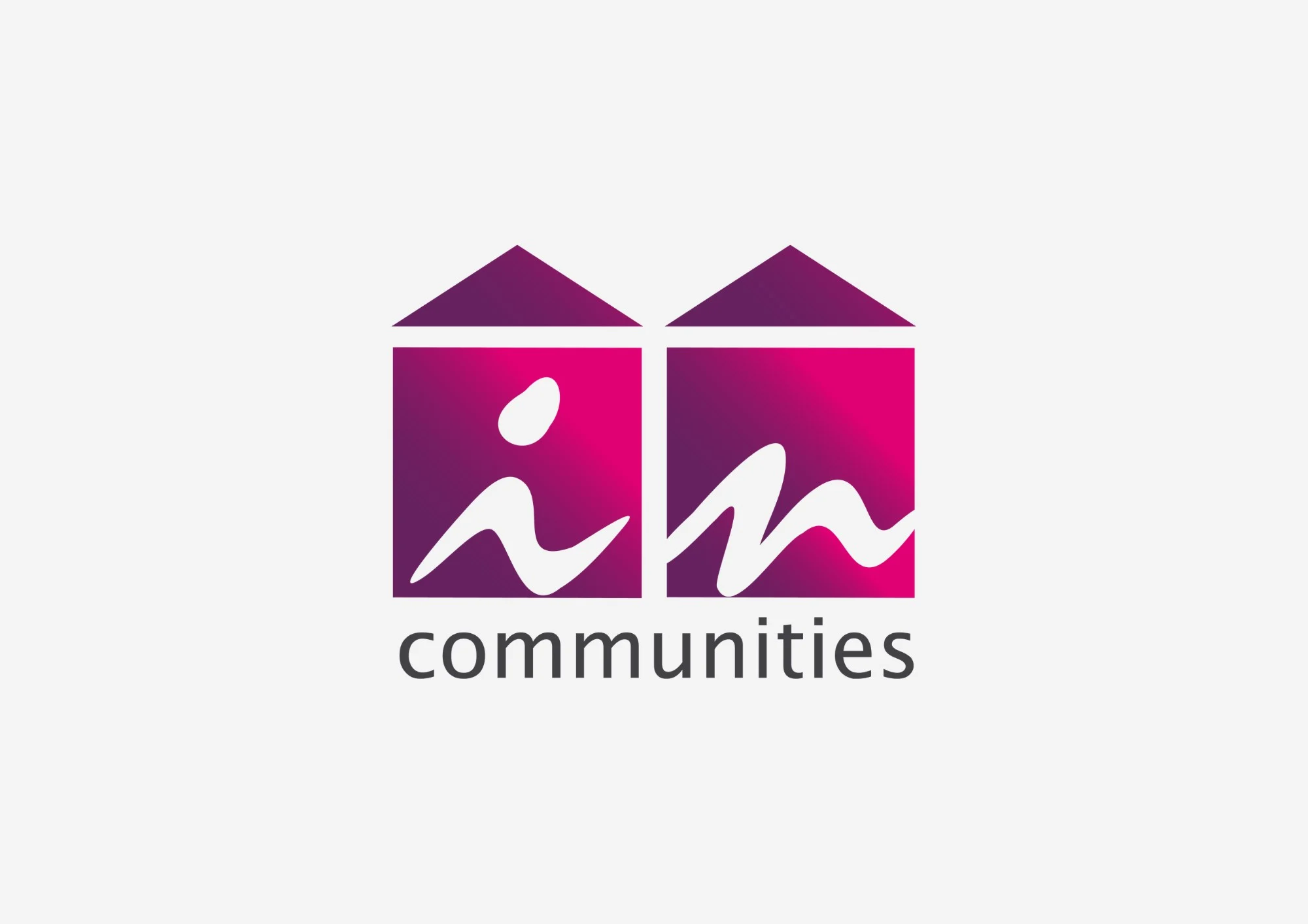 M Communities logo with stylised magenta houses