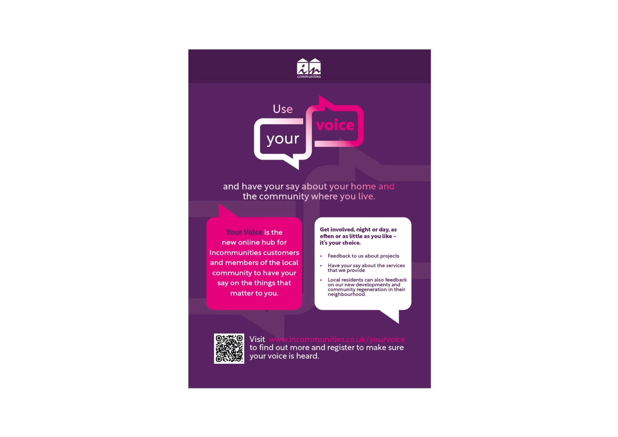 Incommunities Your Voice Leaflet