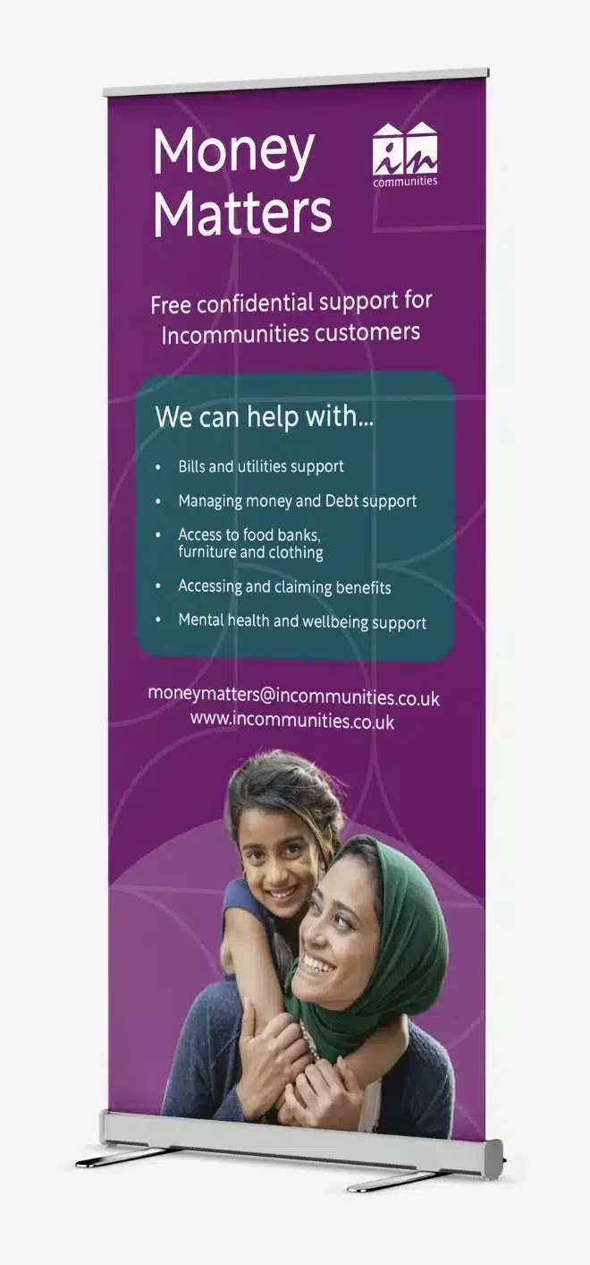 Money Matters banner offering confidential financial support